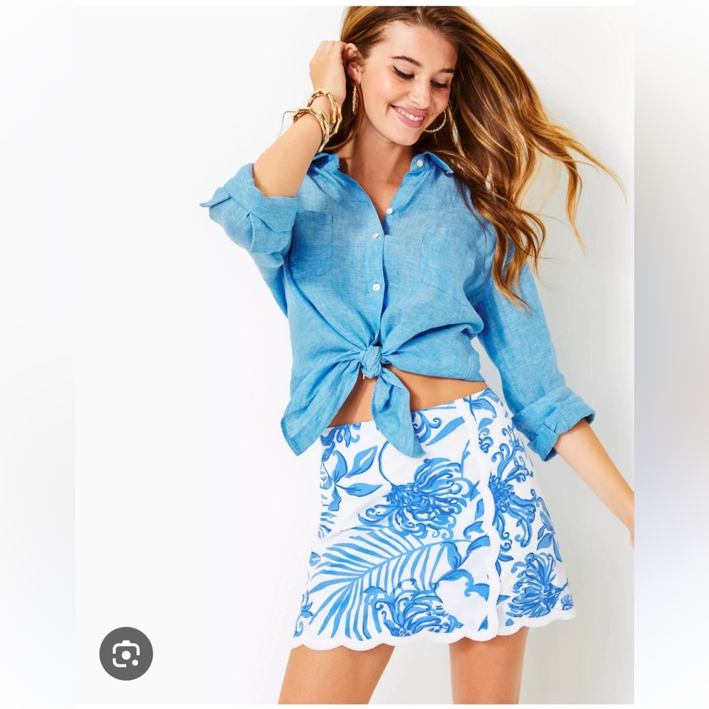 NWOT Lilly Pulitzer Michelina Cotton Skort - Glisten In The Sun - Size 4